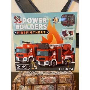Mobius Toys Power Builders Firefighters 2-in-1 Take Apart Truck Set 125 Pcs NEW